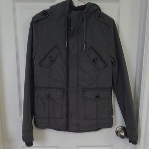 Tna Dark Gray Platoon Military Jacket Size Small